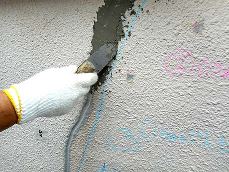 樹脂モルタル埋め戻し